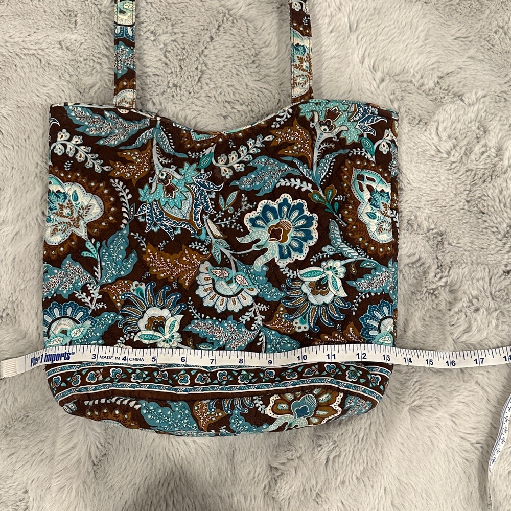 Vera Bradley Java Blue Tote Retired - Picture 7 of 10